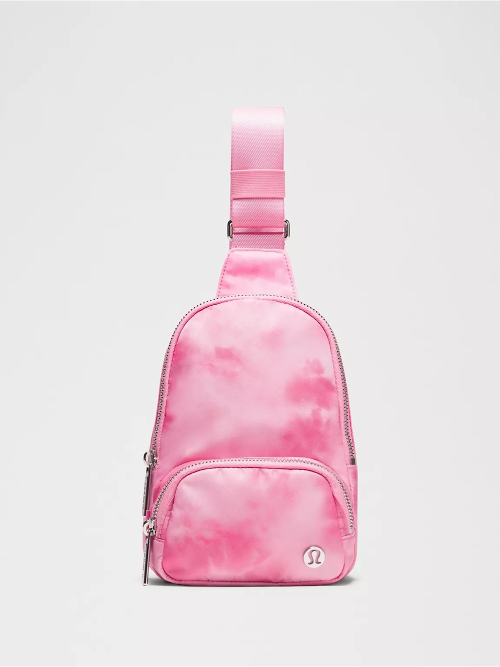lululemon 🆕 athletica pink Crossbody Sling bag with silver Hardware